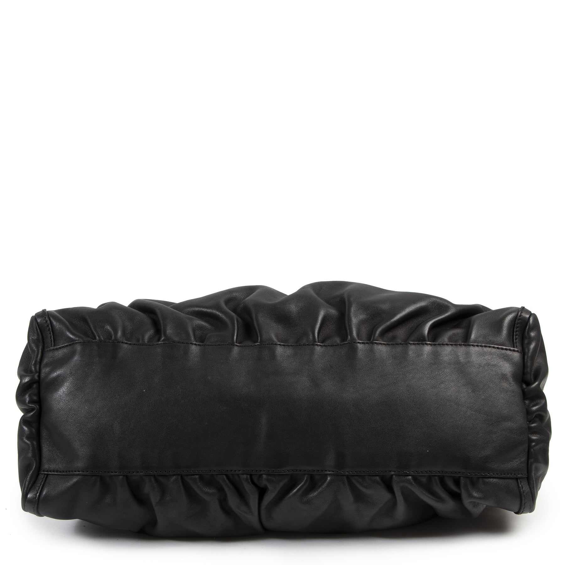 Authentieke Tweedehands Gucci Black Leather D-Ring Shoulder Bag juiste prijs veilig online shoppen luxe merken webshop winkelen Antwerpen België mode fashion