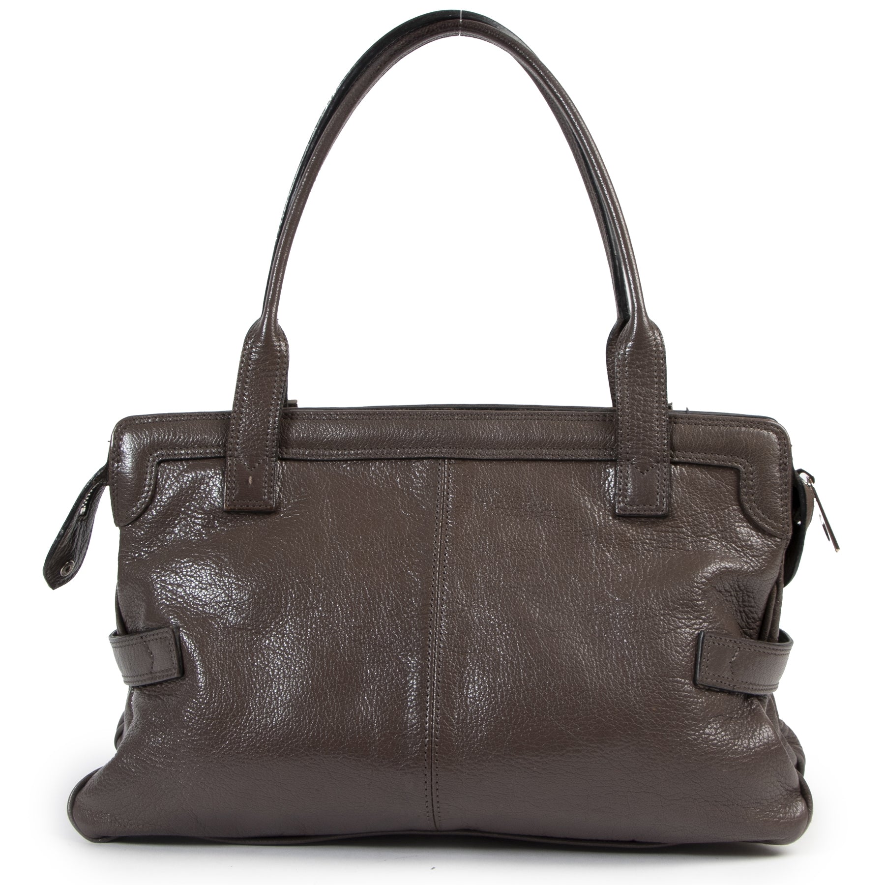 Authentic secondhand Mulberry Brown Leather Shoulder Bag designer bags fashion luxury vintage webshop safe secure online shopping
