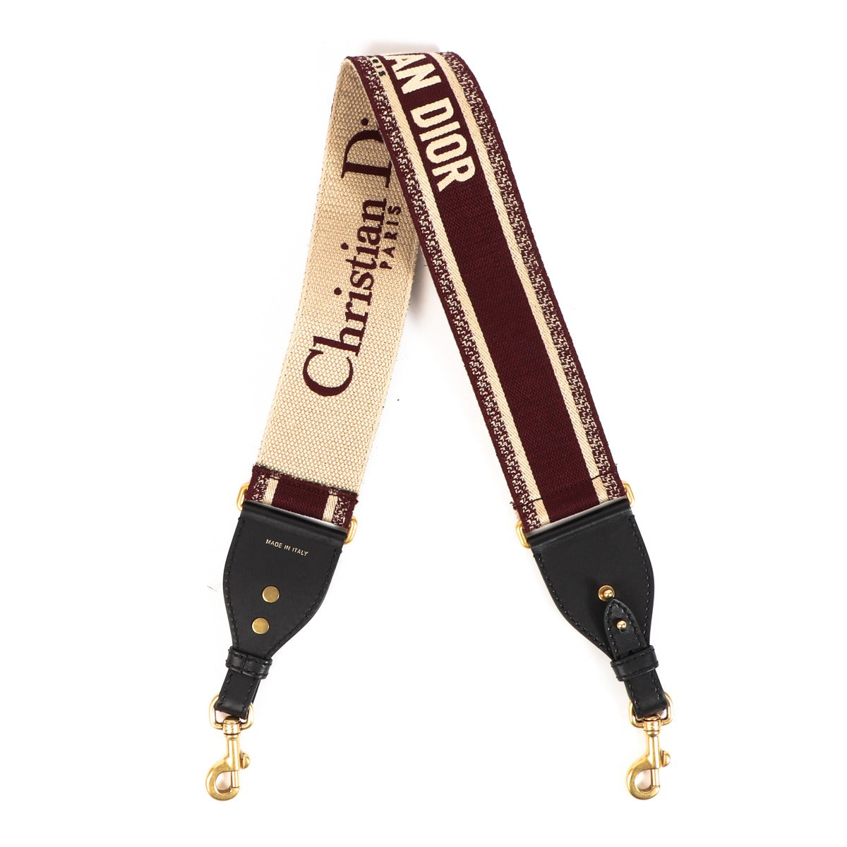 Christian Dior Blue Embroidered Bag Strap