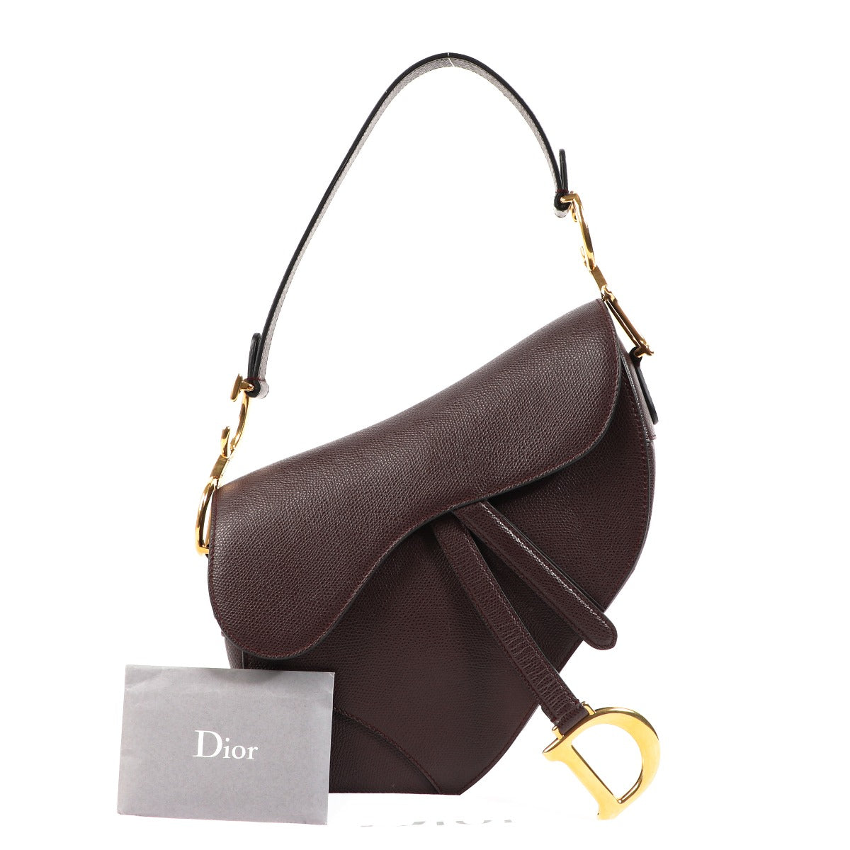 Christian Dior Amaranth Leather Saddle Bag