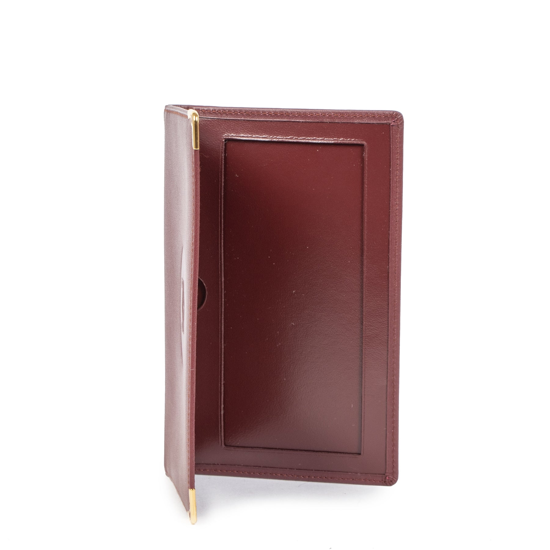 Cartier Burgundy Leather Passport Holder