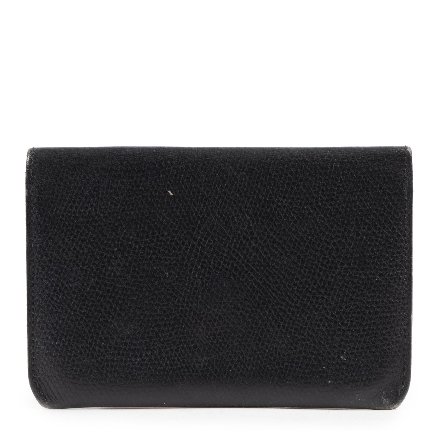 Authentieke Tweedehands Delvaux Black D Logo Wallet designer accessories fashion luxury vintage webshop safe secure online shopping