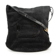 Authentieke Tweedehands Delvaux Black Le Pin Suede Bag juiste prijs veilig online shoppen luxe merken webshop winkelen Antwerpen België mode fashion