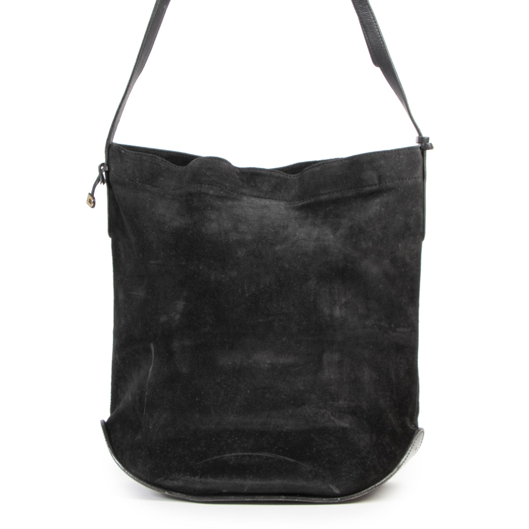 Authentieke Tweedehands Delvaux Black Le Pin Suede Bag juiste prijs veilig online shoppen luxe merken webshop winkelen Antwerpen België mode fashion