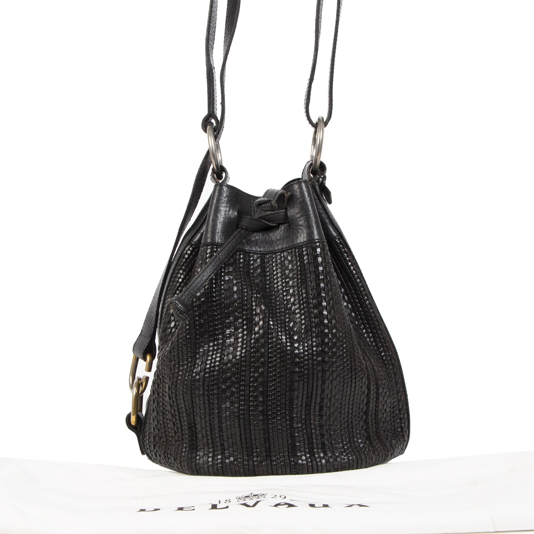 Delvaux Toile De Cuir Black Shoulder Bag
