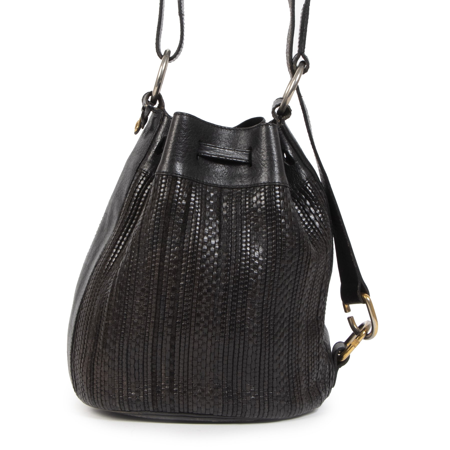 Delvaux Toile De Cuir Black Shoulder Bag