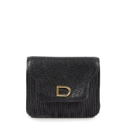 Authentieke Tweedehands Delvaux Blue Toile De Cuir Coin Purse juiste prijs veilig online shoppen luxe merken webshop winkelen Antwerpen België mode fashion
