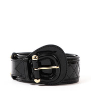 Burberry Black Patent Leather Belt
