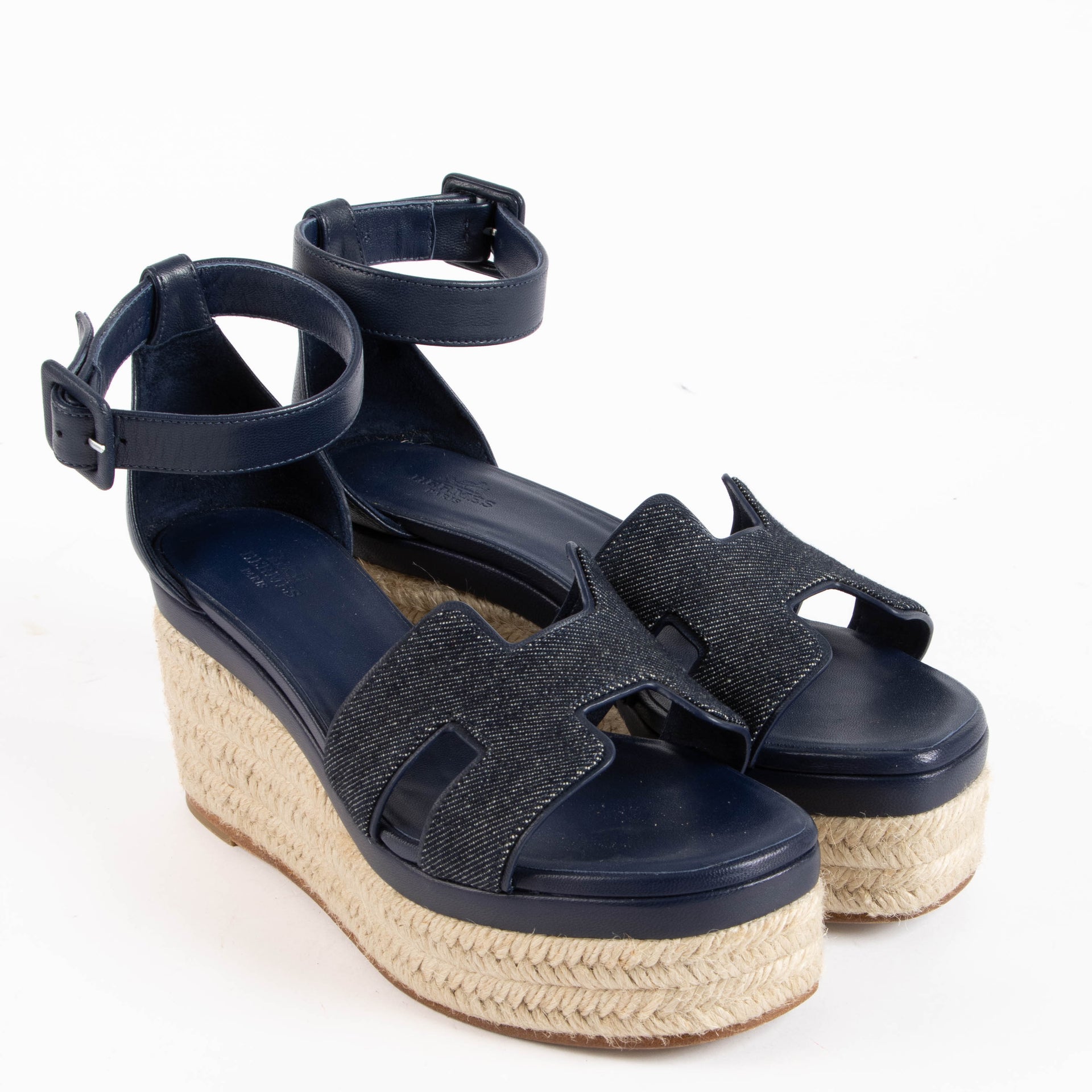 Hermes Blue Heels Size 37