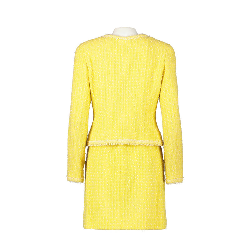 Chanel 97P yellow tweed set