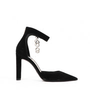 Christian Dior Crystal CD Chain Black Pumps