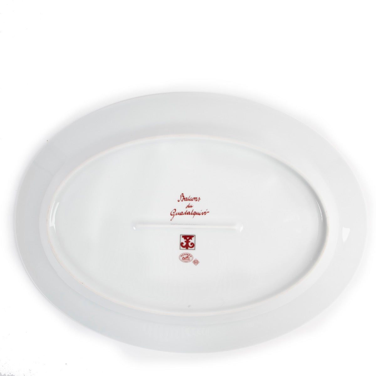 shop online authentic second hand Hermès dinnerware Balcon du Guadalquivir Oval Platter Large Model on Labellov