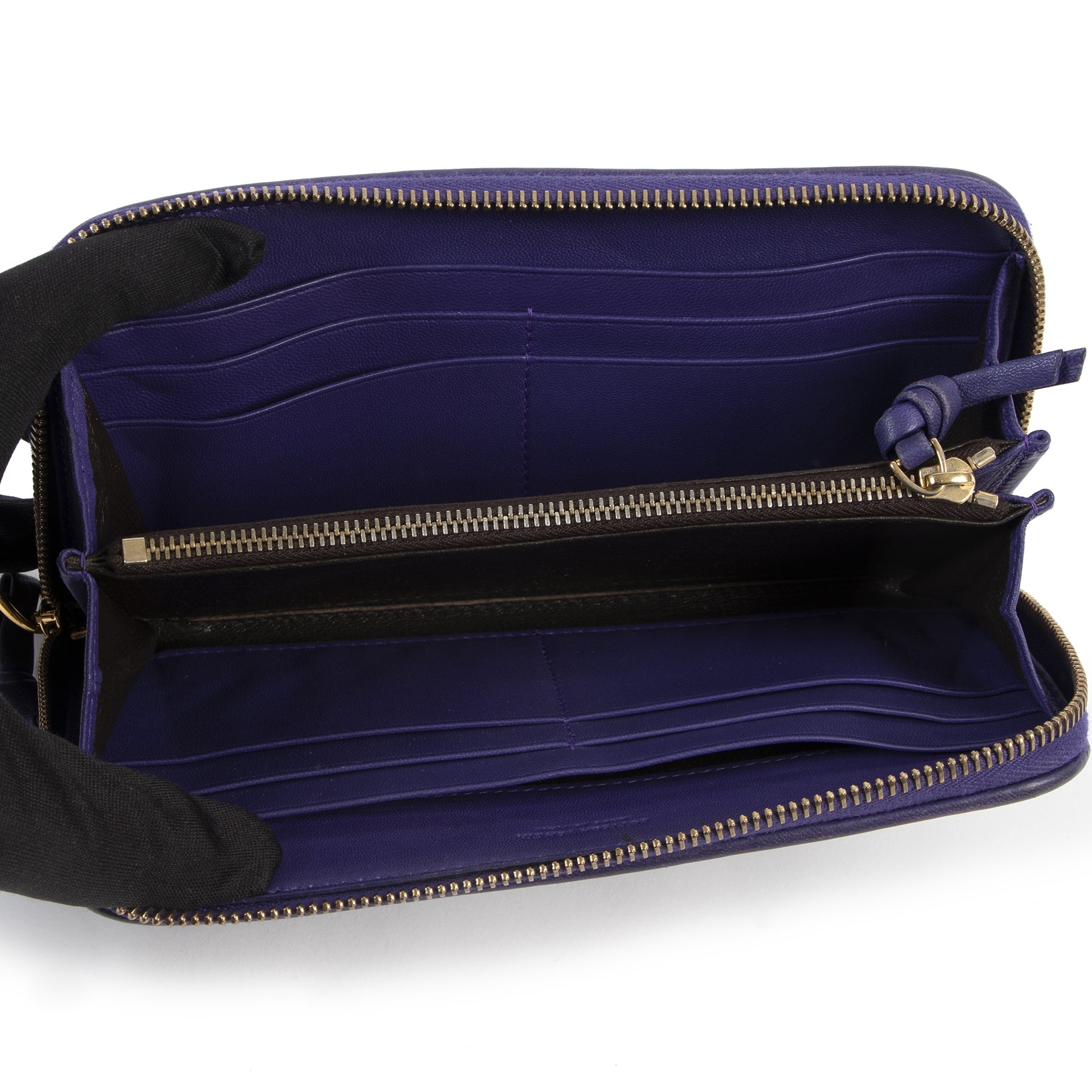 We buy and sell your authentic Bottega Veneta Purple Intrecciato Zip-Around Wallet