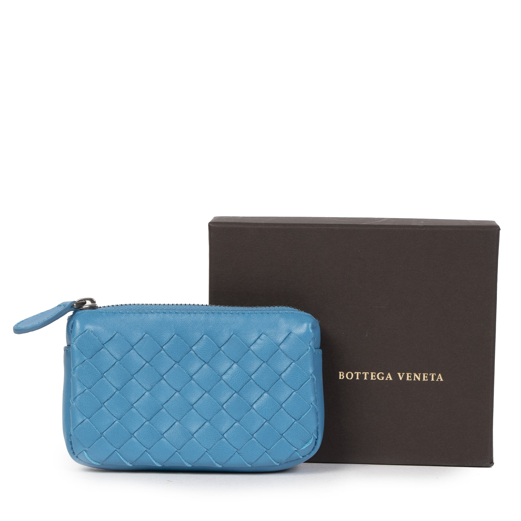 Koop en verkoop uw authentieke designer Bottega Veneta Small Blue Coin Purse