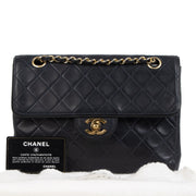 Chanel Black Lambskin Vintage Classic Flap Bag