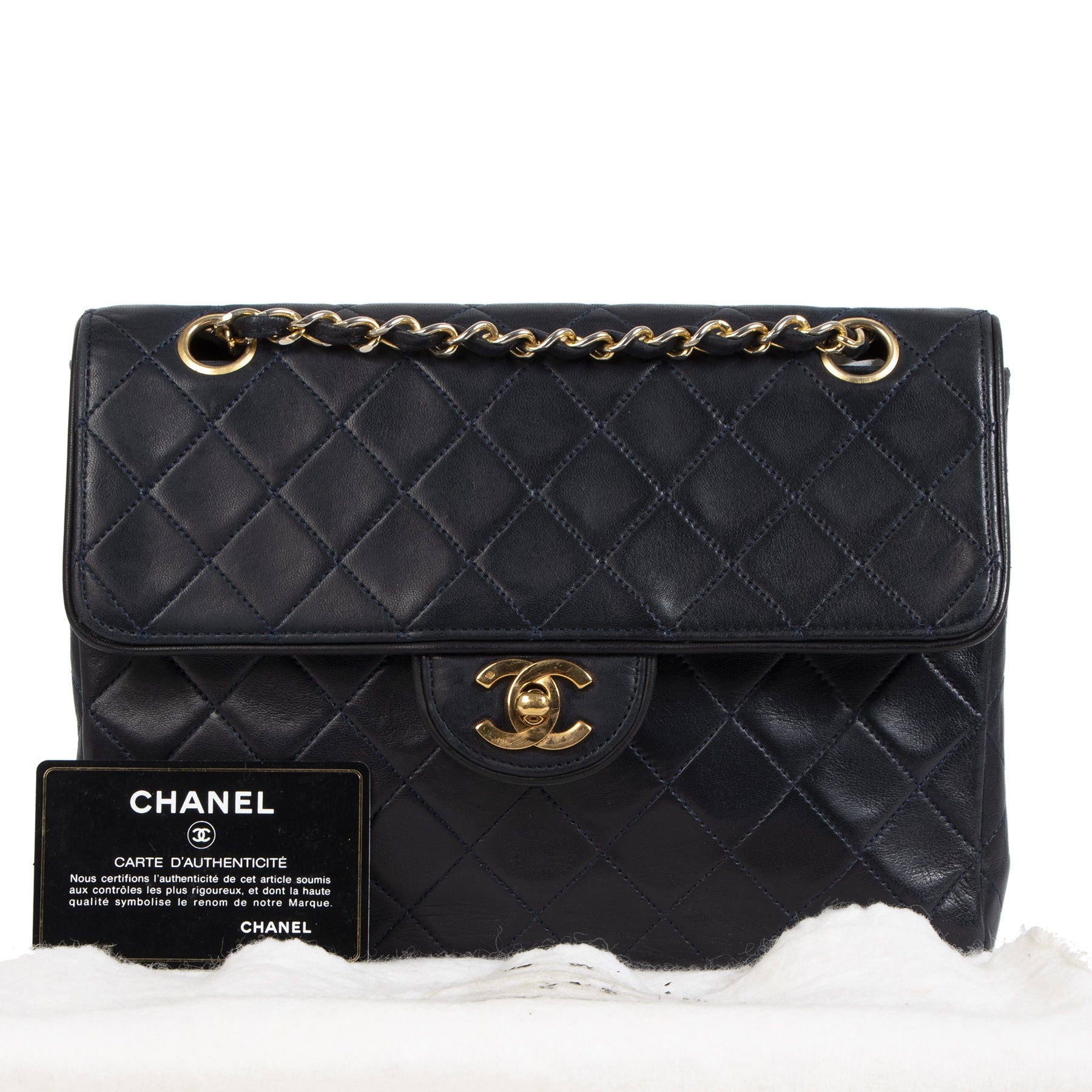 Chanel Black Lambskin Vintage Classic Flap Bag