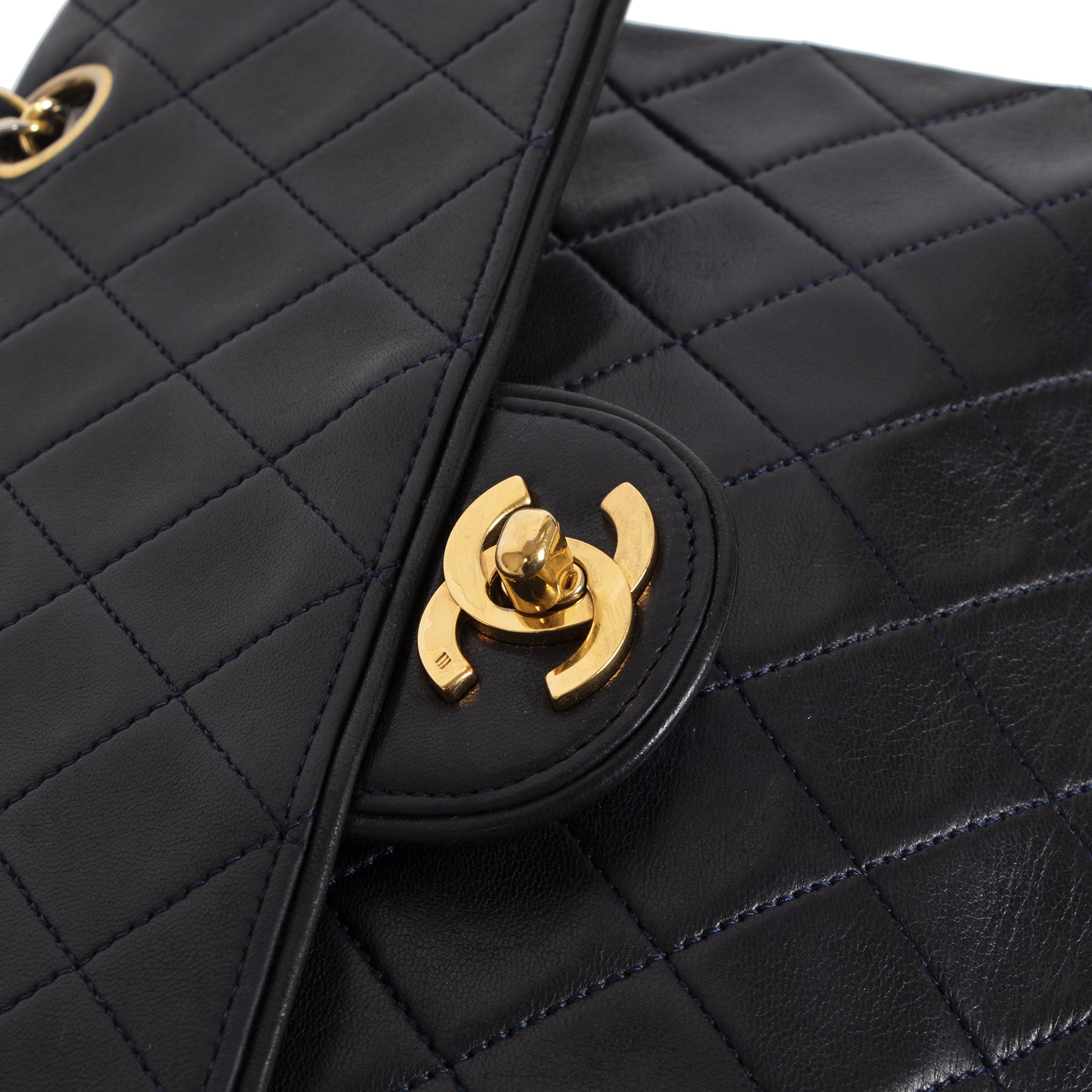 Chanel Black Lambskin Vintage Classic Flap Bag