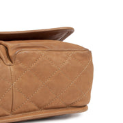 Authentic secondhand Chanel Quilted Camel Aged Leather Flap Bag designer bags accessories shoes clothing luxury vintage webshop fashion fashionista safe secure online shopping worldwide shipping