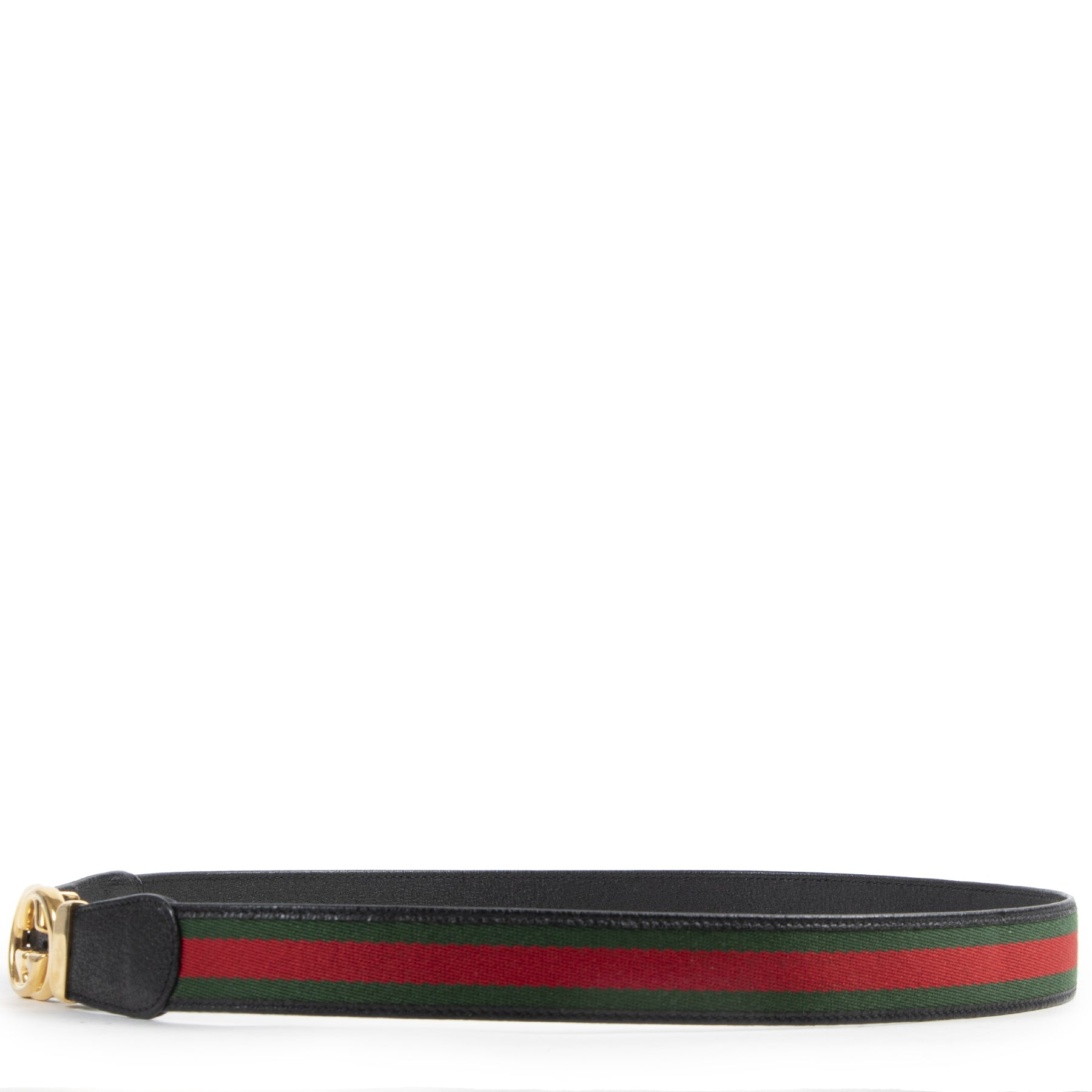 Authentic secondhand Gucci Green Red Web GG Logo Belt - Size 100 designer accessories fashion luxury vintage webshop safe secure online shopping