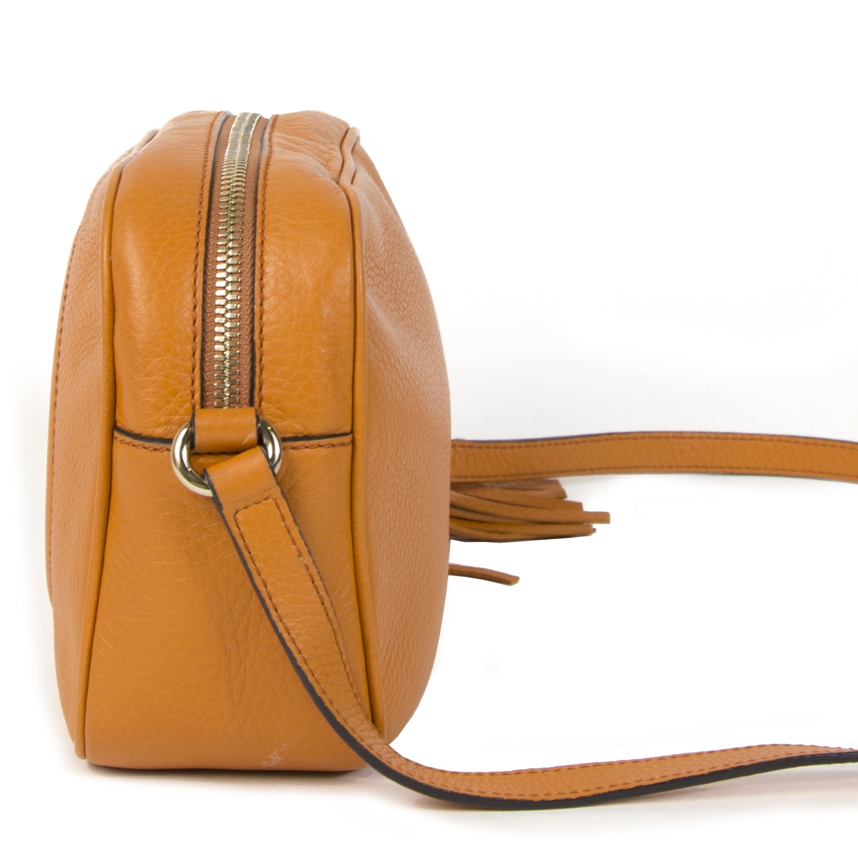 Authentique seconde main vintage Gucci Small Orange Soho Disco Bag achète en ligne webshop LabelLOV