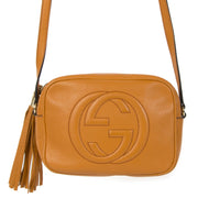 Authentic second-hand vintage Gucci Small Orange Soho Disco Bag buy online webshop LabelLOV