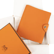 Authentieke Tweedehands Hermès Orange Togo Leather Notebook juiste prijs veilig online shoppen luxe merken webshop winkelen Antwerpen België mode fashion