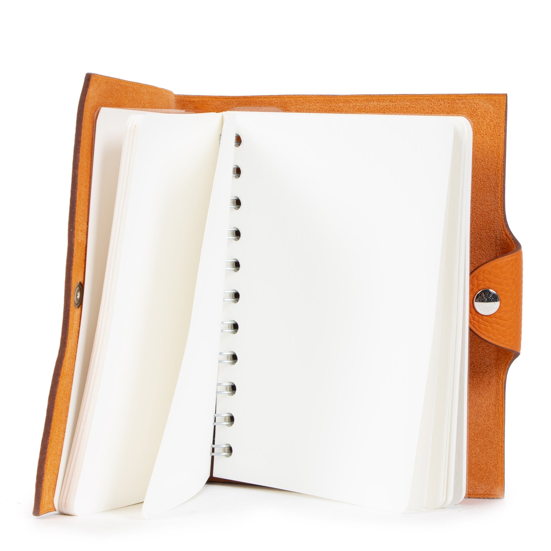 Authentieke Tweedehands Hermès Orange Togo Leather Notebook juiste prijs veilig online shoppen luxe merken webshop winkelen Antwerpen België mode fashion