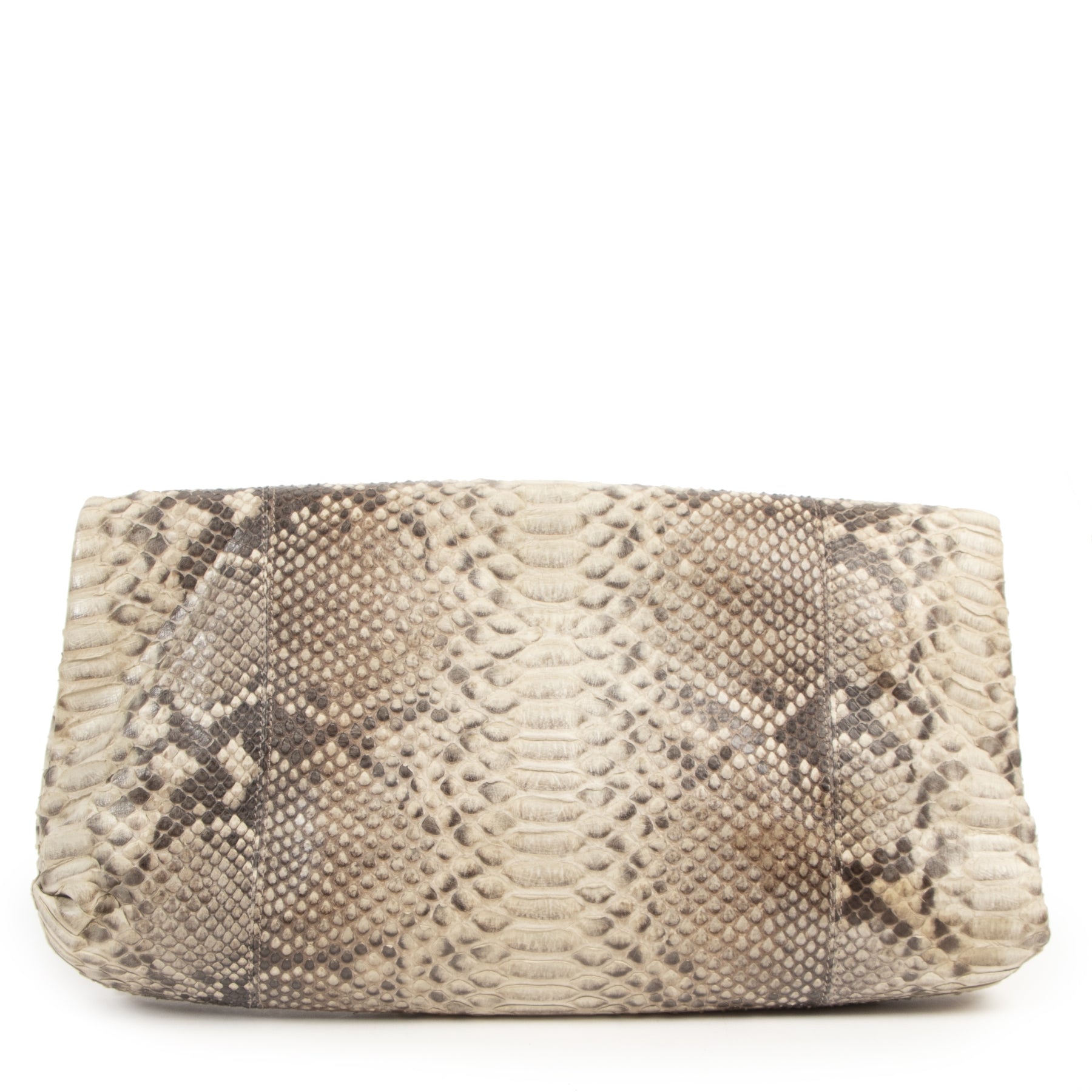 Sergio Rossi Python Printed Clutch Bag for sale