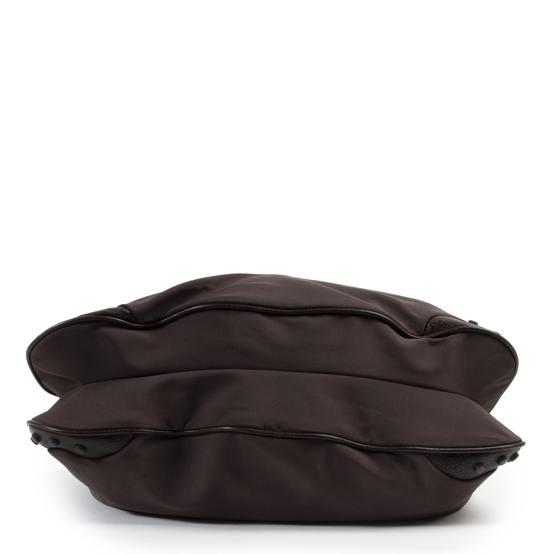 Tod's Brown Nylon and Leather Shoulder Bag