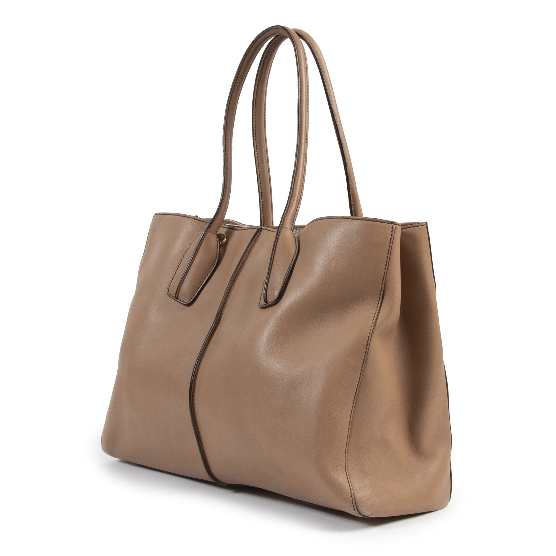 Tod's Soft Brown Top Handle Bag for sale at Labellov secondhand luxury