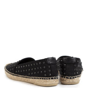 Saint Laurent Black Studded Espadrille Flats for sale online at Labellov secondhand luxury