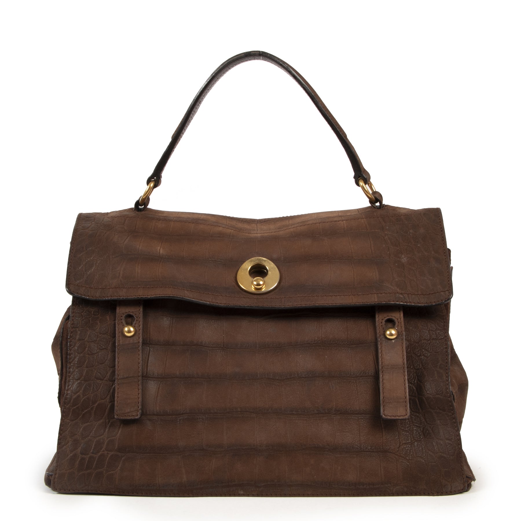 Yves Saint Laurent Muse Two Brown Top Handle Bag
