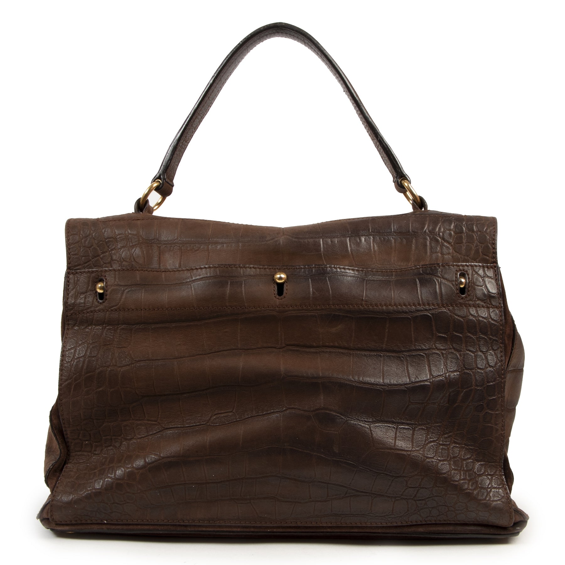 Yves Saint Laurent Muse Two Brown Top Handle Bag