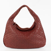 Authentic pre-loved Bottega Veneta Red Small Veneta Hobo Bag on Labellov.com
