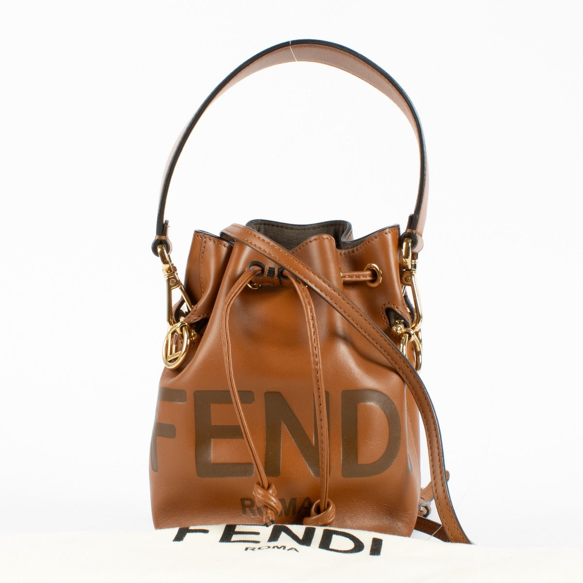 Authentic pre-loved Fendi Camel Mon Tresor Bucket Bag on Labellov.com