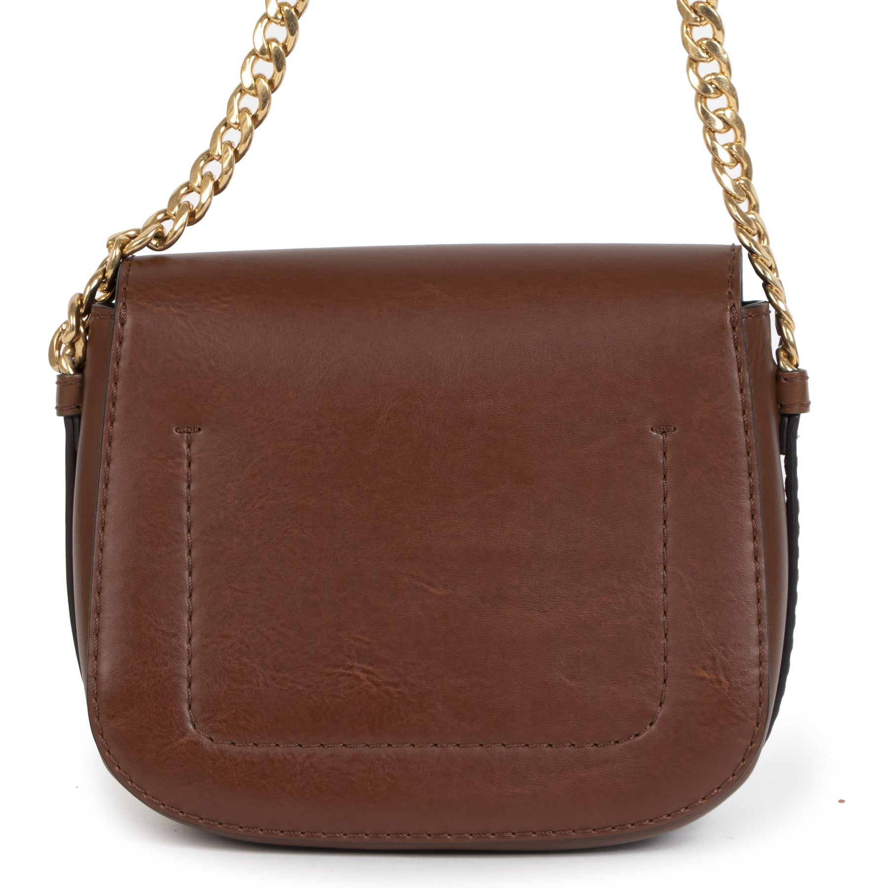 Stella Mccartney Brown Popper Faux Leather Bag te koop aan de beste prijs bij Labellov tweedehands luxe