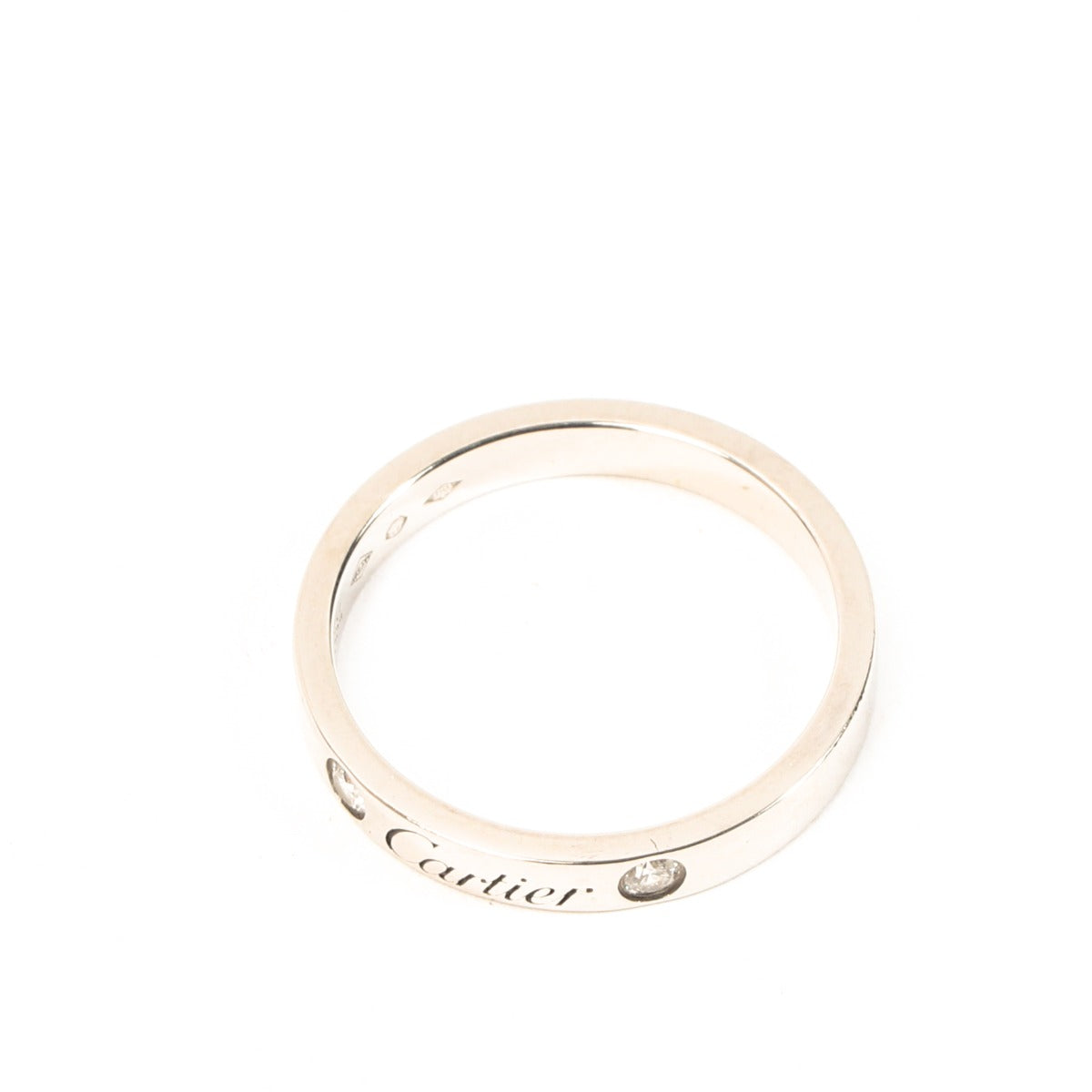Cartier C de Cartier Diamond Platinum Ring - Size 54
