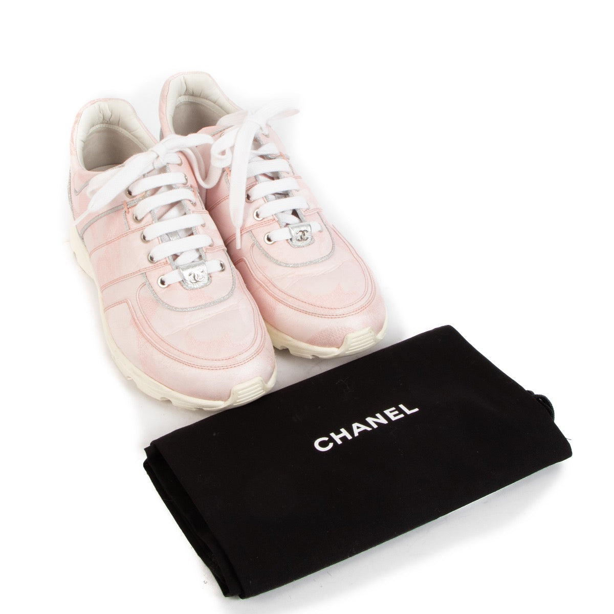 shop authentic second hand Chanel Spring 2017 Pink Sneakers - Size 40 on Labellov.com