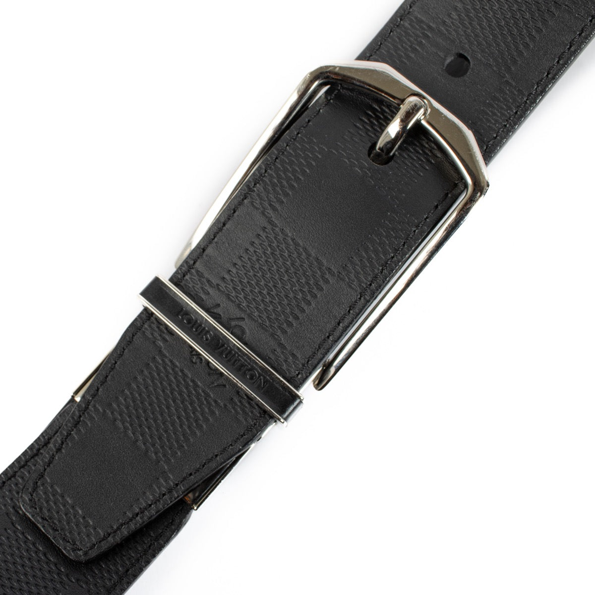 Shop 100% authentic second hand Louis Vuitton Black Damier Infinite Pont Neuf Belt on labellov.com