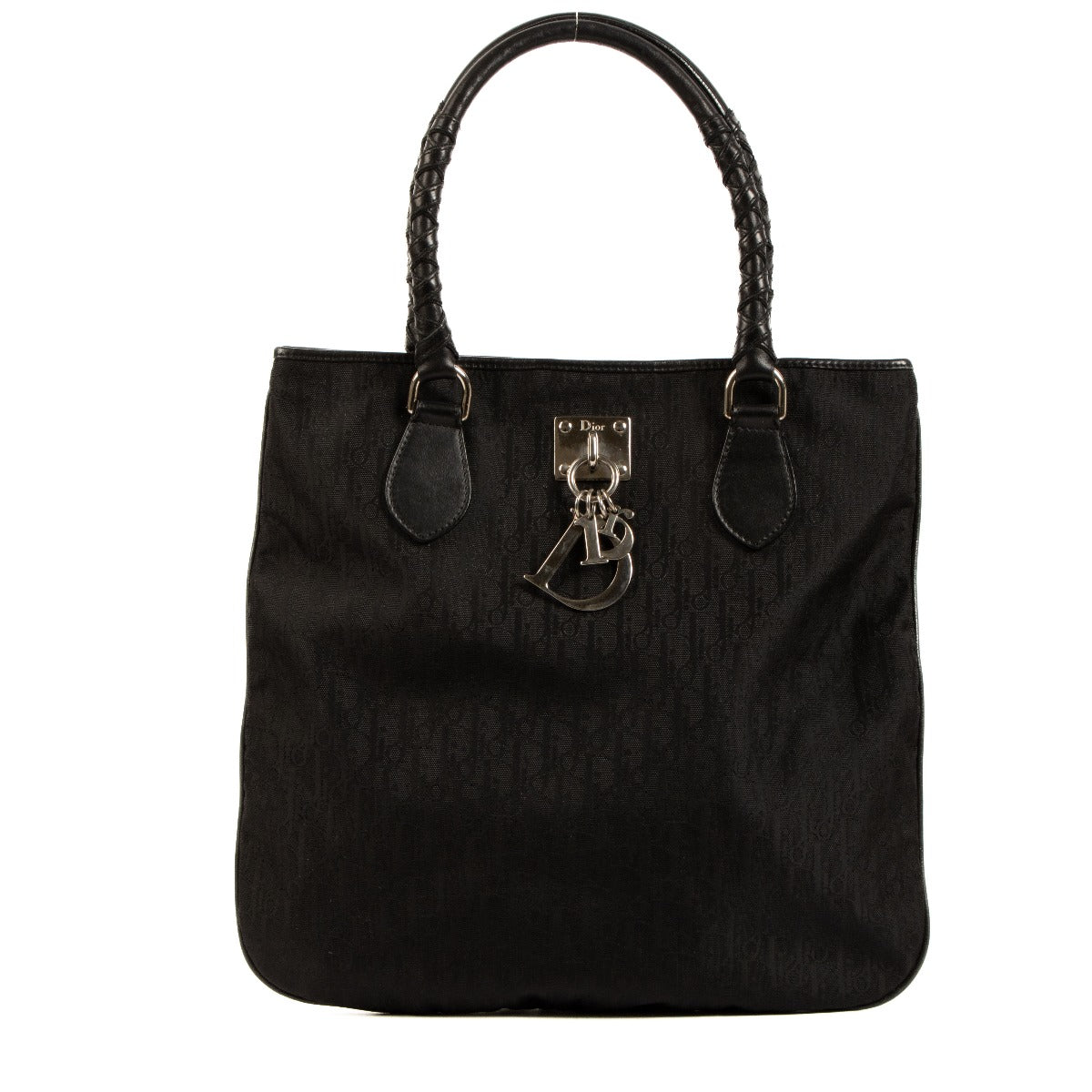 Christian Dior Black Nylon Oblique Lovely Tote Bag