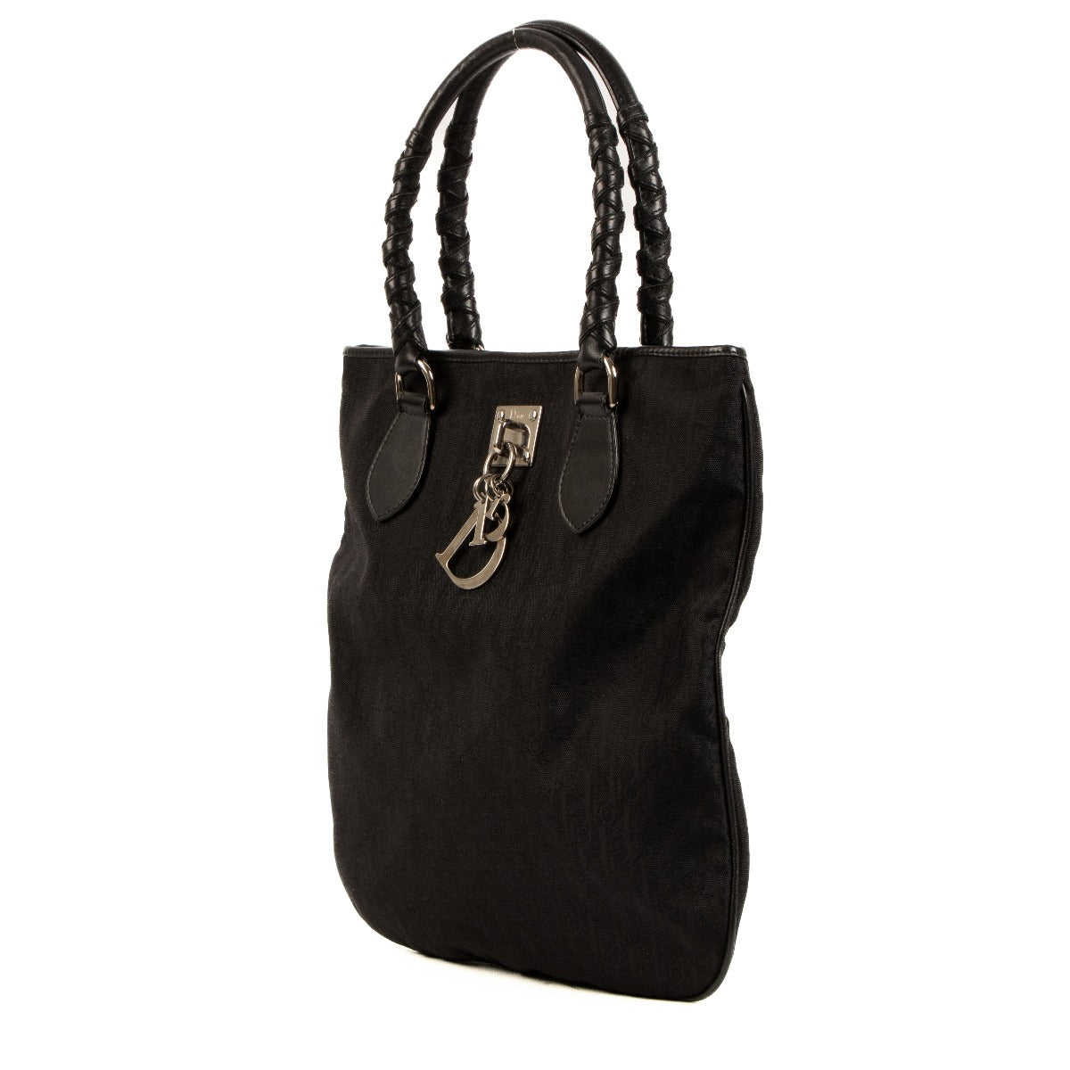Christian Dior Black Nylon Oblique Lovely Tote Bag
