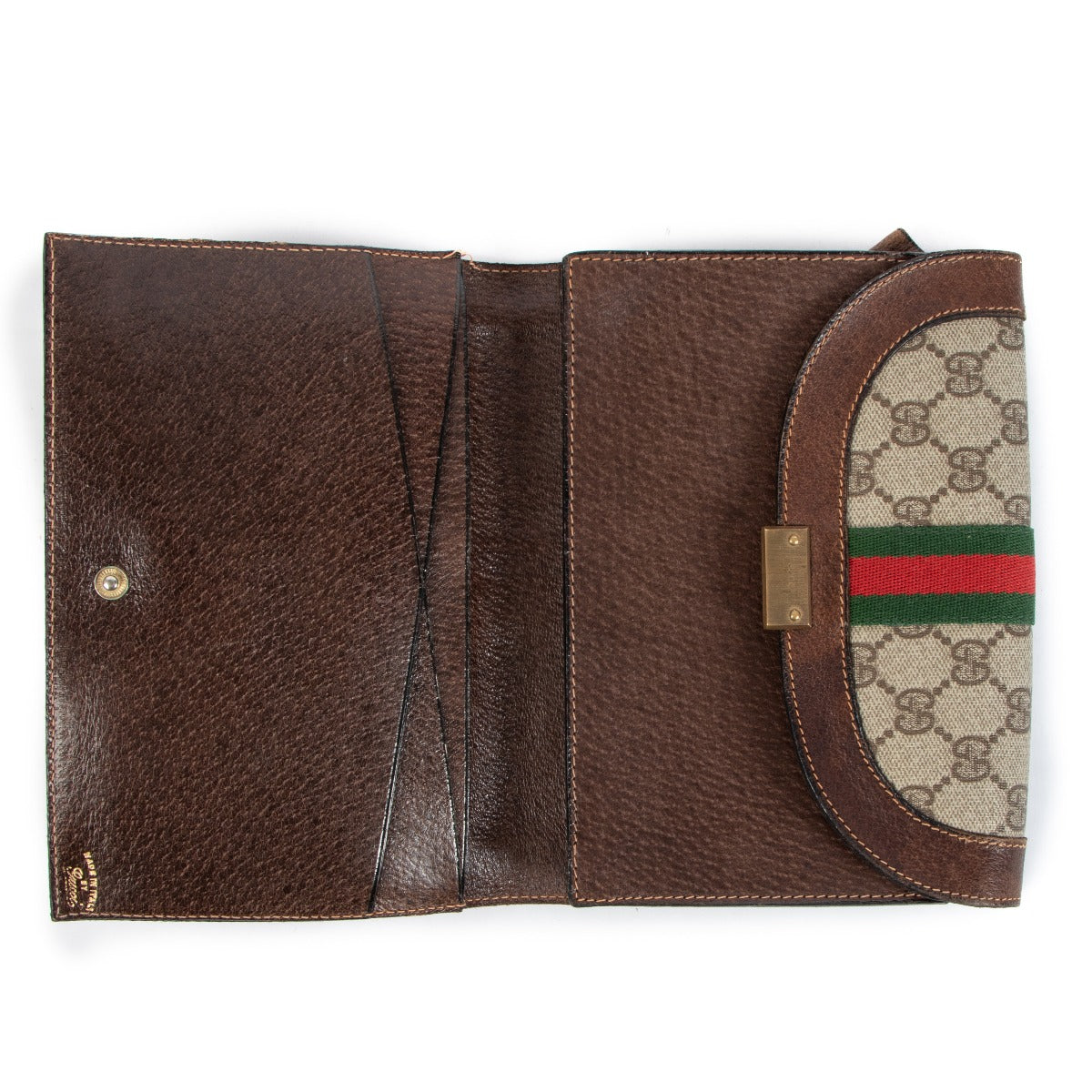 Gucci GG Supreme Canvas Web Vintage Clutch