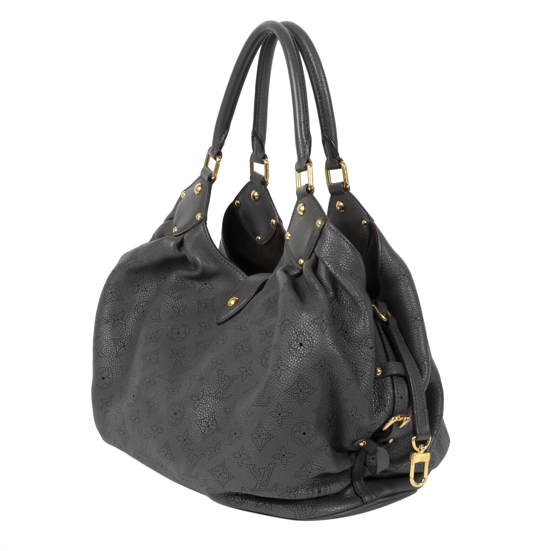 Authentique seconde main Louis Vuitton Grey Mahina Shoulder Bag achète en ligne webshop LabelLOV