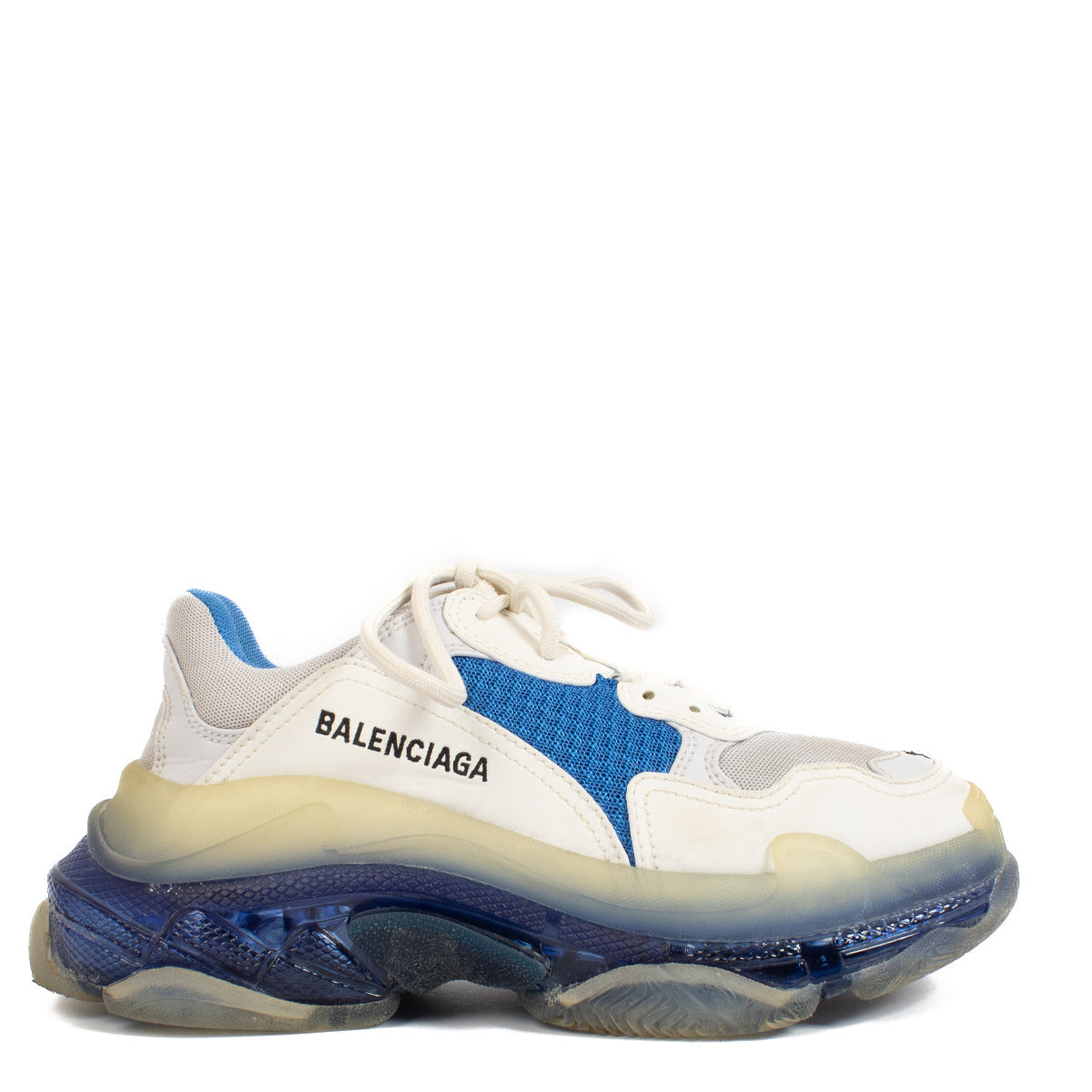 Balenciaga Blue & White Triple S Sneakers - size 38