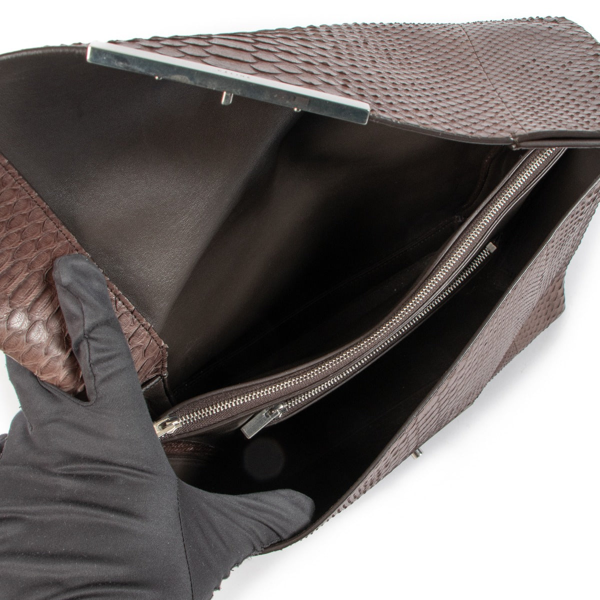 Sac porté épaule Céline Blade gris en python