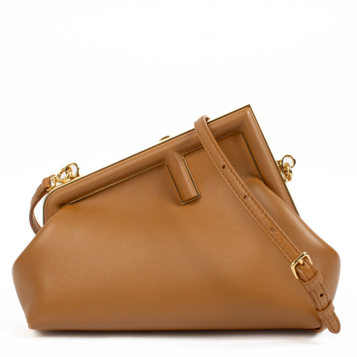 authentic second hand Fendi First Petit Brown Leather on Labellov.com