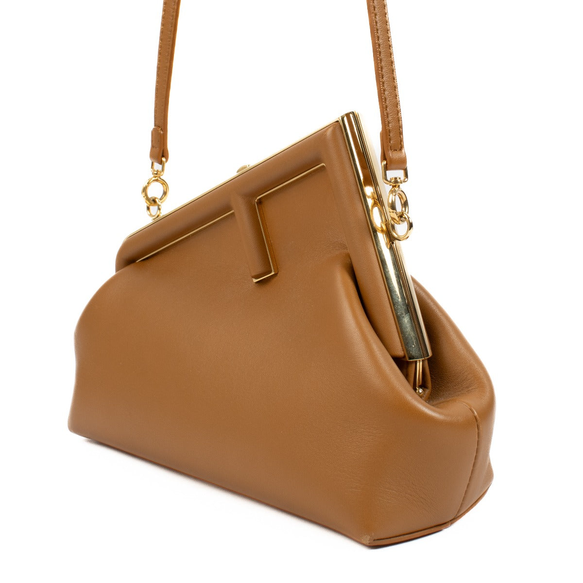 authentic second hand Fendi First Petit Brown Leather on Labellov.com