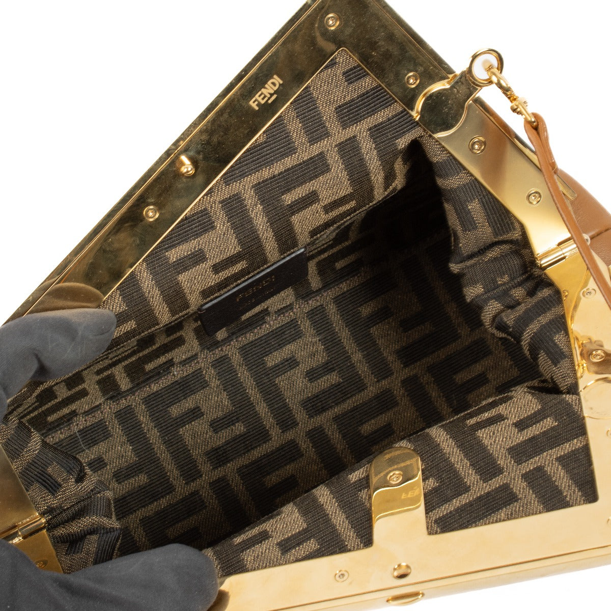 authentic second hand Fendi First Petit Brown Leather on Labellov.com