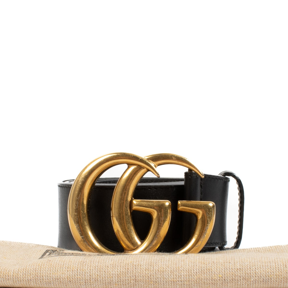 authentic pre loved Gucci Black GG Marmont Belt on Labellov.com