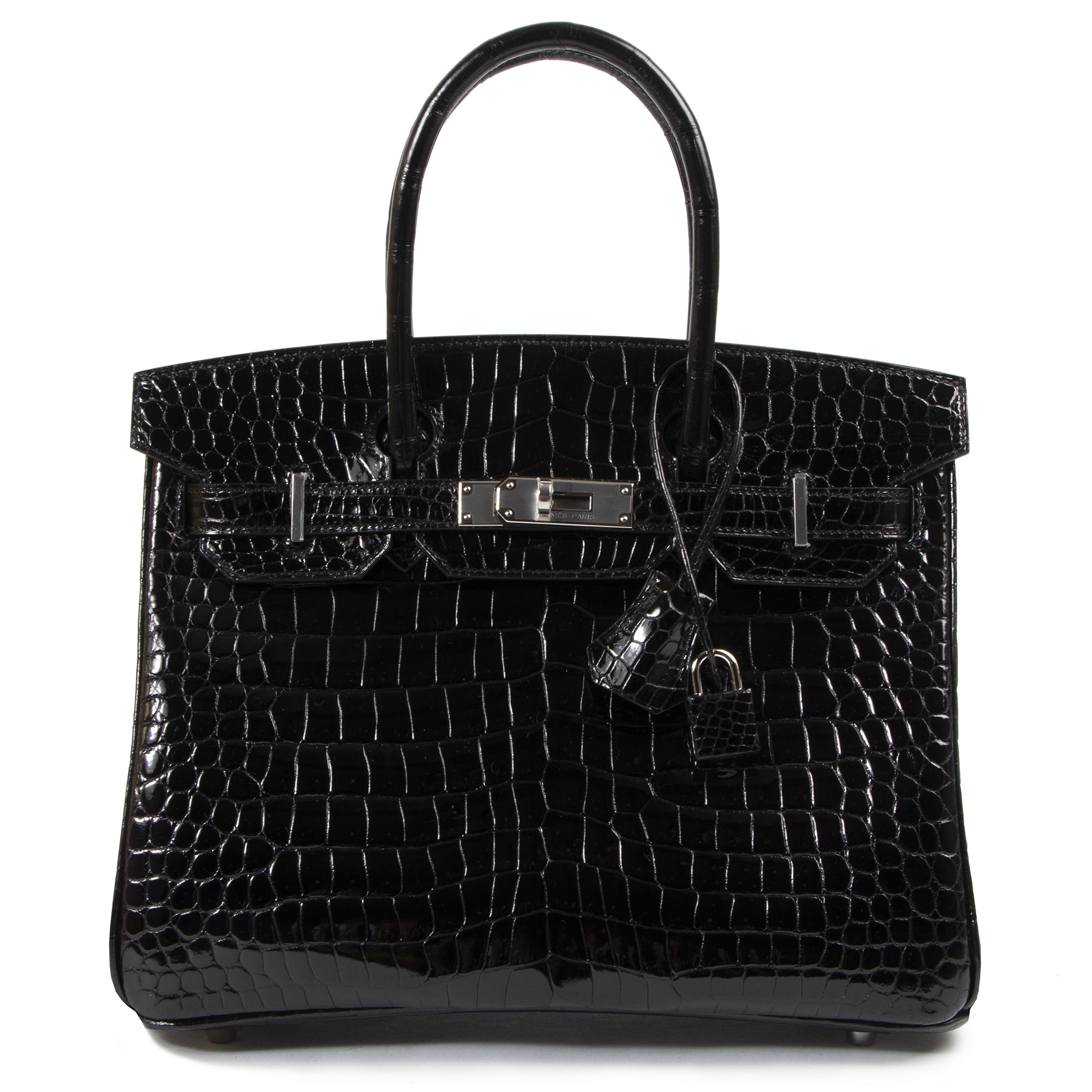 Buy Hermes Birkin 30 Black Crocodile Porosus PHW at the right price safe and secure at Labellov Antwerp
